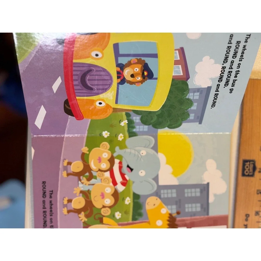 The Wheels on the Bus Mega Sounds Interactive Board Book for Kids Works well!